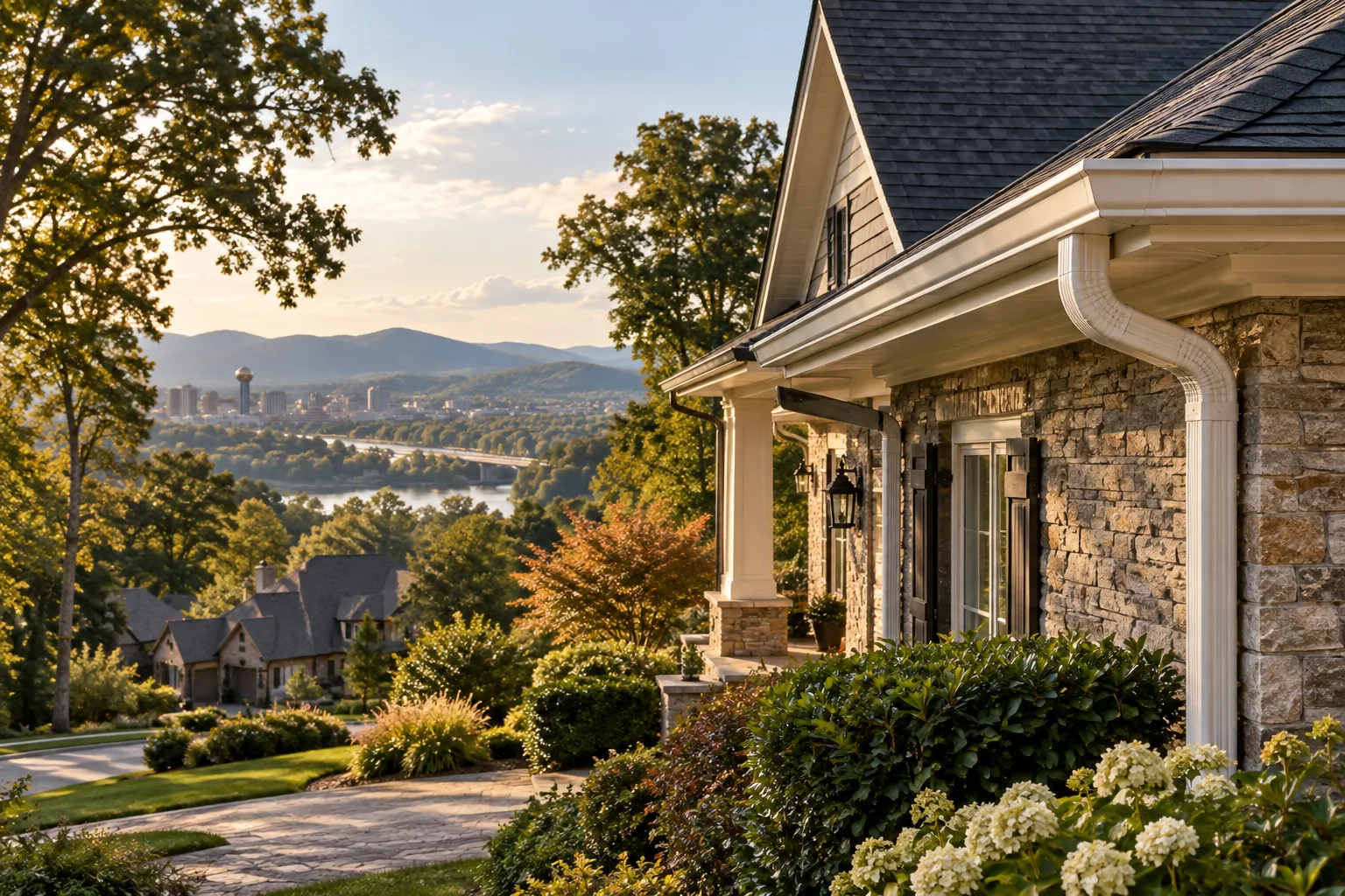 Knoxville residential setting with local landscape context